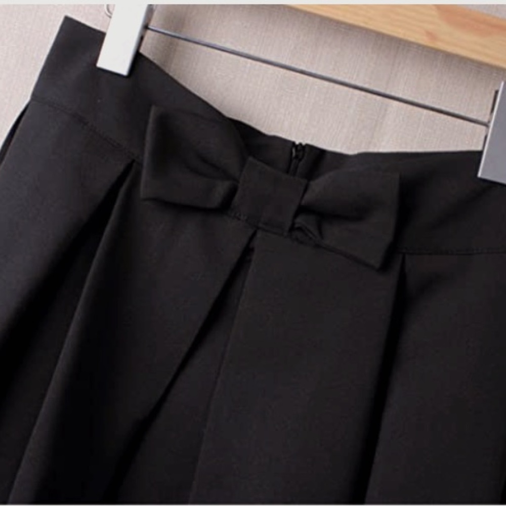 WHY Dress Black Bow Tie Front Skirt
